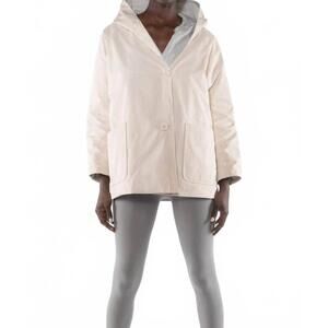 NEW OOFWEAR memory nylon reversible jacket in cream/grey